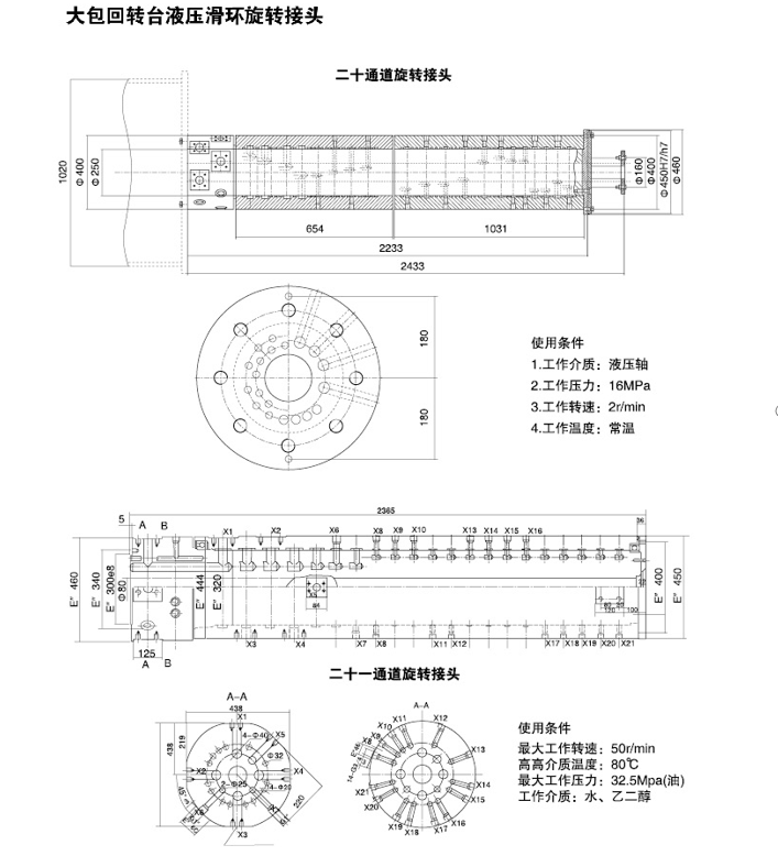 大包回转台液压滑环旋转接头